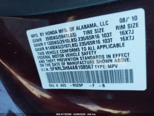 Honda Odyssey Ex-l Image 9