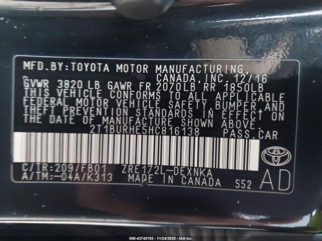 Toyota Corolla Le Image 2