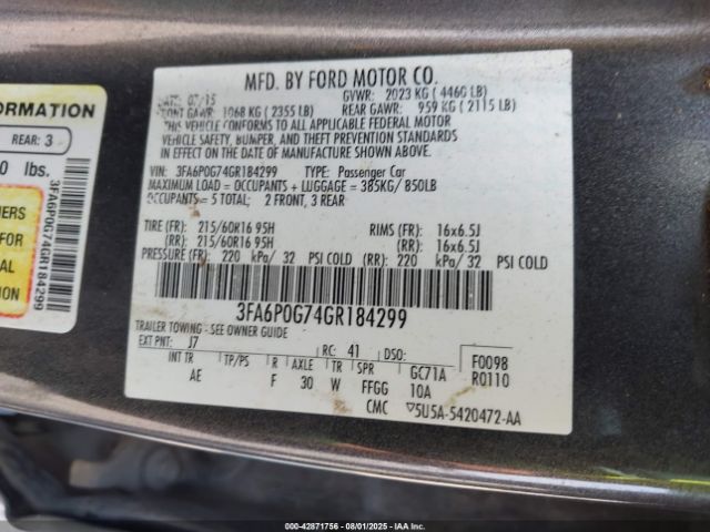 Ford Fusion S Image 11