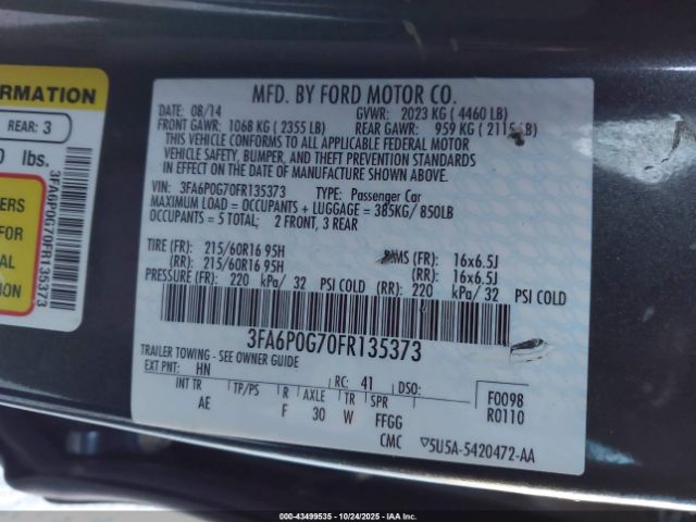 Ford Fusion S Image 12