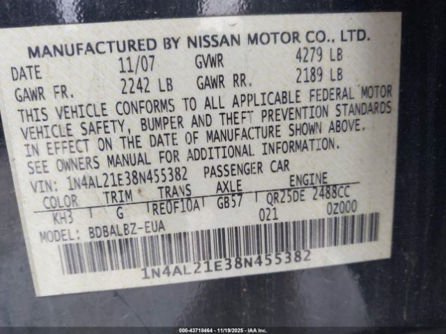 Nissan Altima 2.5 S Image 7