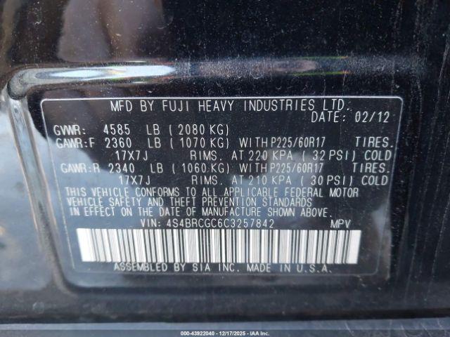 Subaru Outback 2.5i Premium Image 4